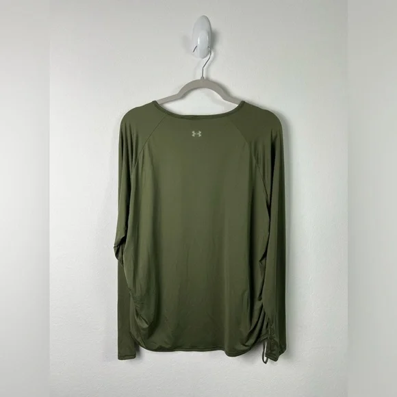 Under Armour Ruched Side Long Sleeve Top Size 2XL - Picture 2 of 10